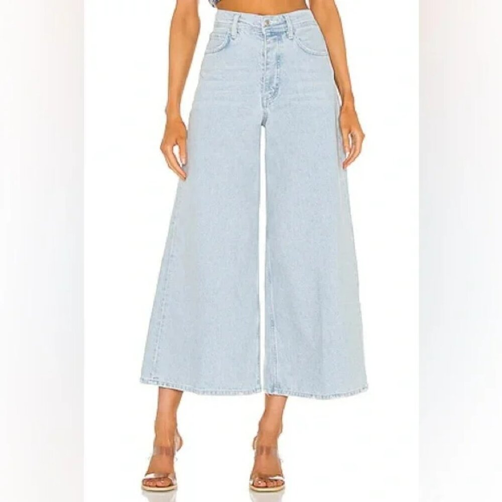 Free People High Waisted Crop Wide-Leg Women Size 26